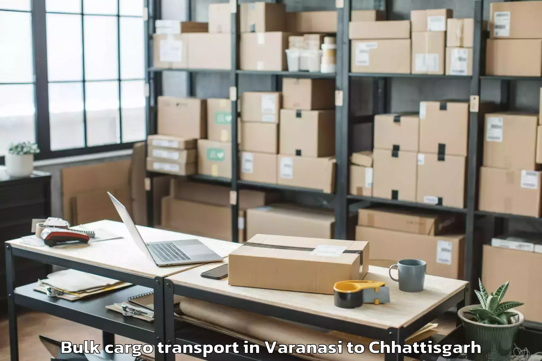 Book Varanasi to Saraipali Bulk Cargo Transport